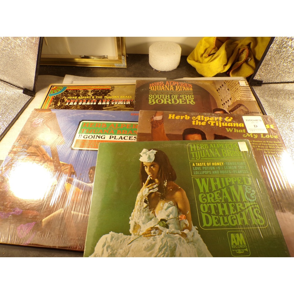 Herb Alpert Tijuana Brass 5 Vinyl LP Lot Whipped Cream Going Places 33 RPM 12in